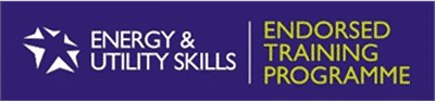 Energy & Utility Skills Endorsed Training Programme logo on a purple background.